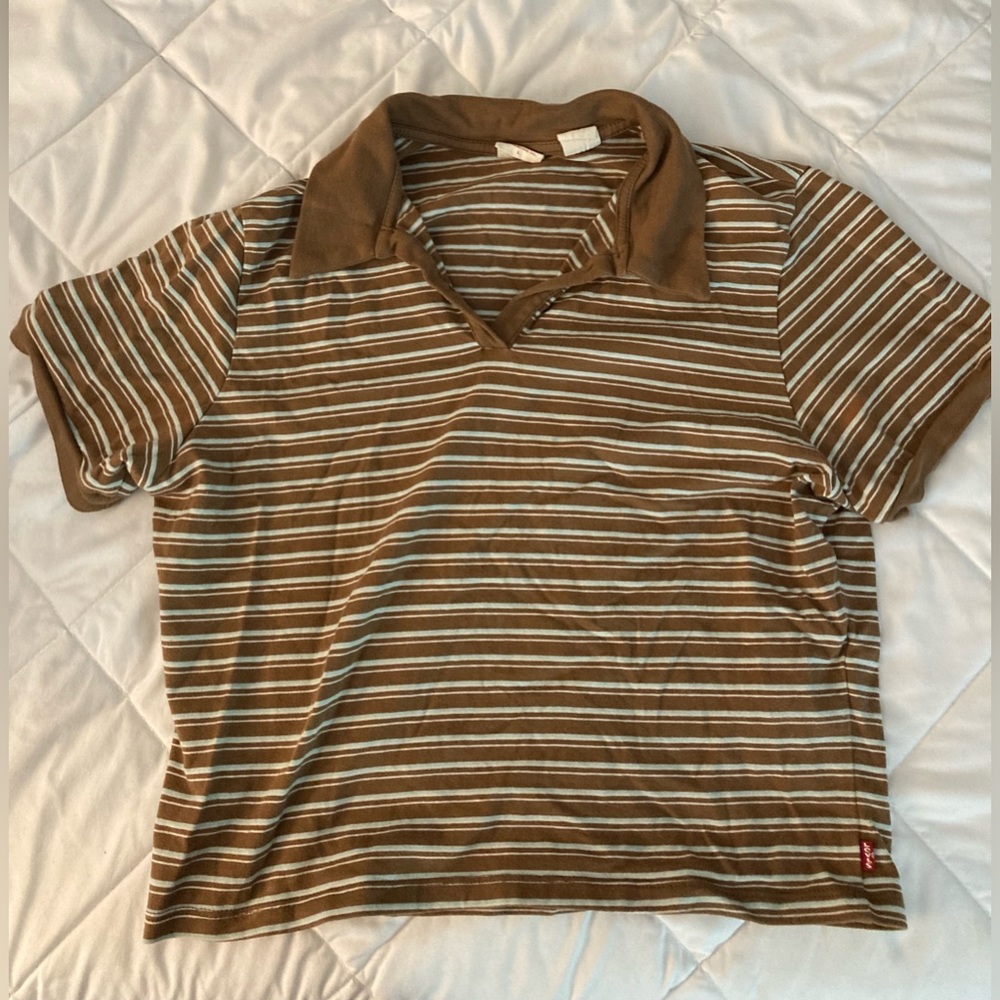 Levi’s cropped polo tee
